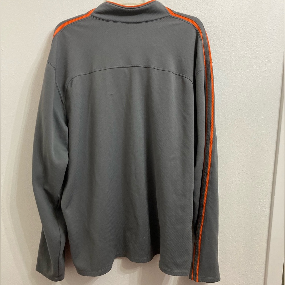 GUC Nike Dri-Fit Gray with Orange Stripes Lightweight Jacket *Flawed• Size XXL - Picture 3 of 9